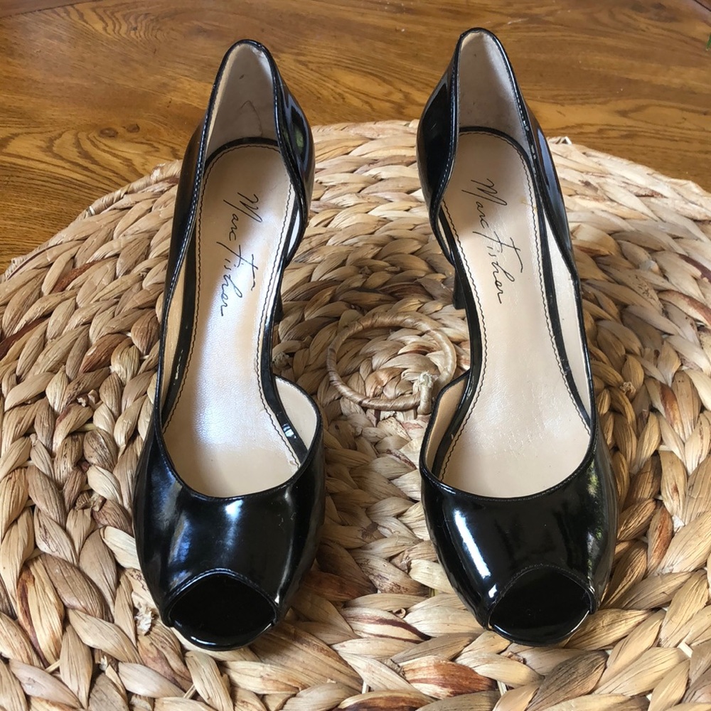 Marc Fisher Black Leather Heels